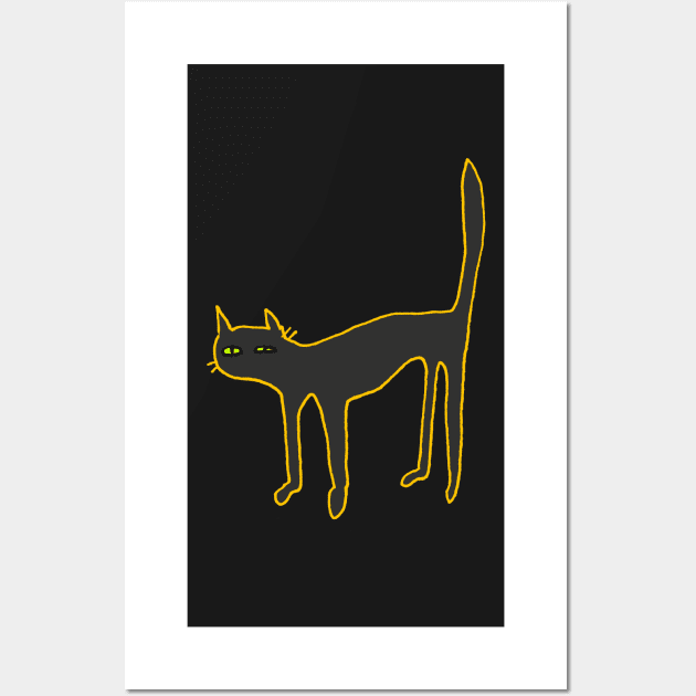 Judgmental Cat Wall Art by saburban